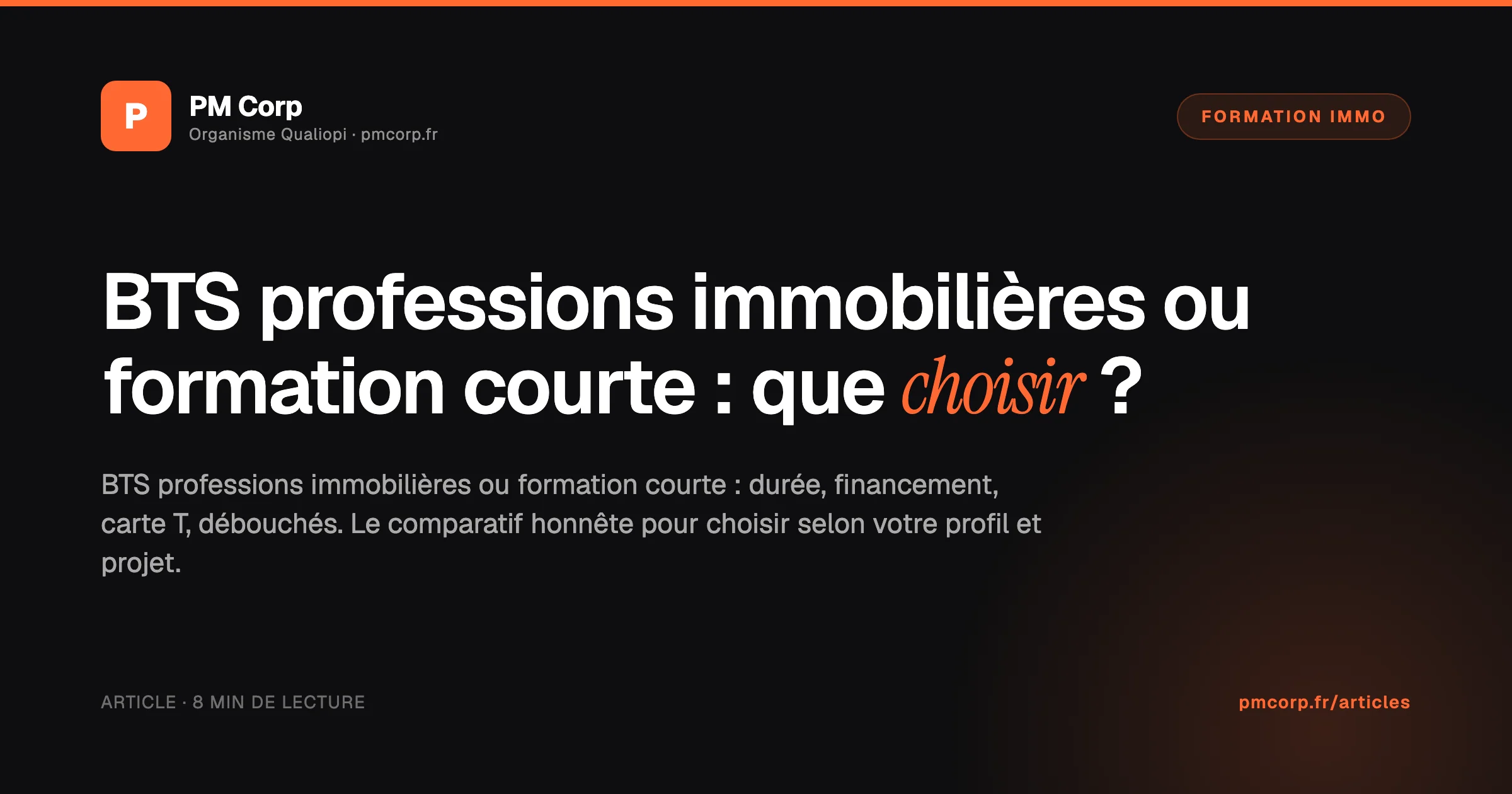Balance comparant un diplôme BTS Professions immobilières et un certificat de formation courte