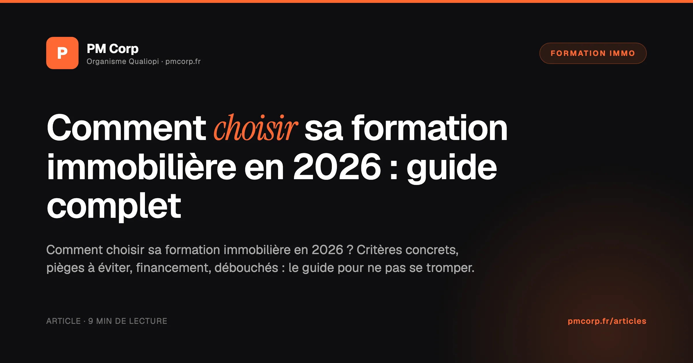 Comment choisir sa formation immobilière en 2026